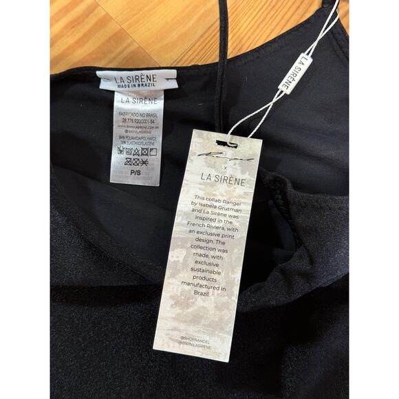 NWT LA SIRENE Asymmetric Neck One Shoulder One Piece Swimsuit Black Women's S/P - Picture 5 of 5